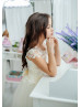 Ivory Lace Tulle Flower Girl Dress With Tiny Bow